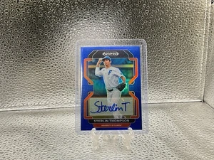 2022 Panini Prizm Draft Picks Sterlin Thompson Blue Prizm Rookie Auto #79/99 - Picture 1 of 6