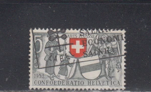SWITZERLAND : 1952 - USED - SCOTT # B212 SEMI-POSTAL EMBLEMES - Picture 1 of 1