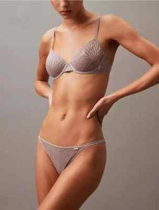 CALVIN KLEIN Sheer Marquisette Lace High Leg Tanga PANTY QF7105 $24.00 - Picture 1 of 47