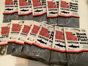 NOS TRU-TURN EARTH FRIENDLY FINISH 96 PCS. 1/0 CATFISH FISHING HOOKS🪝 - Picture 1 of 7