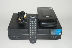 GE Hi Fi Stereo VHS VCR - VG4240 w/Remote, AV Cable and Rewinder - Works Great! - Picture 1 of 14
