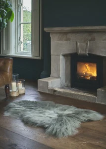 Khaki Coloured Icelandic Sheepskin Eco Tanned Super Soft Long Wool Premium - Foto 1 di 1