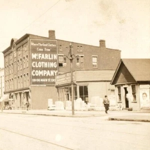 c.1900 McFarlin Clothing Company State St Rochester NY Worden Bros Monument RPPC - Picture 1 of 3
