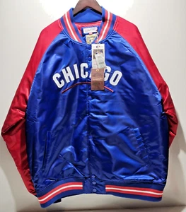 Mitchell & Ness DXL Chicago Cubs Quilt Lined Varsity Satin Jacket Size 3XLB READ - Picture 1 of 14