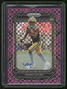 Panini Prizm Romeo Doubs #337 2022 novato púrpura eléctrico automático/49 radiocontrol - Imagen 1 de 2