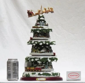 Thomas Kinkade Wonderland Express Christmas Tree in box 17" w/ Music & Lights - Picture 1 of 17