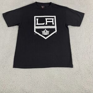 LA Kings T-Shirt Mens Medium Black 100% Cotton Crew Neck Short Sleeve Hockey