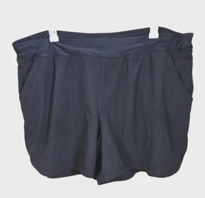 Lands End Swim Shorts with Panty Women's Plus Size 22W 2X 5" Quick Dry black - Picture 1 of 8