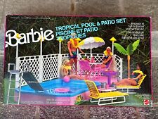 1986 Barbie Tropical Pool & Patio Set Ref 3041 Made In Italy European Exclusive
