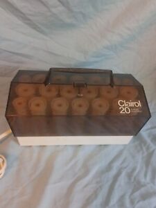 Clairol 20 Instant Hairsetter C20 S-Z Hot Rollers Curlers Vintage White Brown