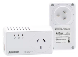 2 x Netcomm NP204 200Mbps Powerline Kit with AC Pass-Through - Picture 1 of 1