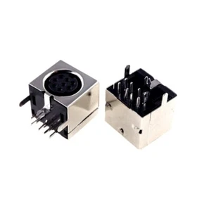 Connecteur Prise Mini DIN 8 Pôles 90° À Soudure Connecteur F Femelle Câble Angle - Bild 1 von 1