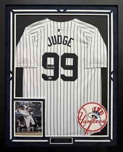 Aaron Judge Autographed Hand Signed Custom Framed Yankees Jersey - PSA/DNA COA - Picture 1 of 3