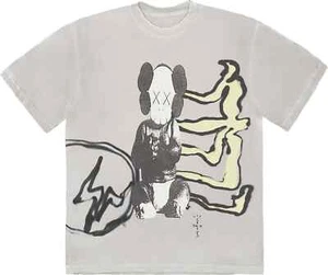 βοΈ Travis Scott Cactus Jack Kaws Fragment Tee Yellow Large π FAST SHIPPING π - Picture 1 of 2