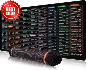VIP Shortcut Keys XXL Mouse Pad 35.4x15.7" Non-Slip Rubber Base Large Desk Mat f - Picture 1 of 12