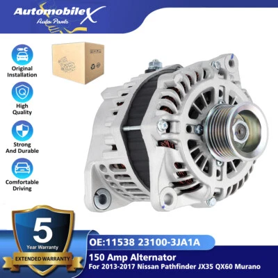 150A Alternator for 2013-2017 INFINITI JX35 QX60 Nissan Murano Pathfinder 3.5L Foto 1 de 4