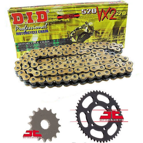 Kit de cadena y piñón de alta resistencia KTM 380 EXC Enduro 98-99 DID GOLD VX2 Foto 1 de 1