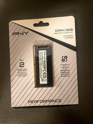 MN8GSD43200-TB OEM PNY LAPTOP MEMORY 8GB DDR4 3200 PC4-25600 CL22-22-22-52 - Image 1 of 2