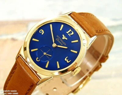 WITTNAUER de colección de los años 50, impresionante esfera azul, reparado y garantía Foto 1 de 4