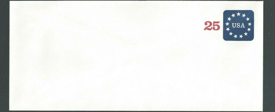U611 (S) 25c Red & Blue On White Mint Entire Size 23 Wmk 48A Small "25" - Image 1 of 1