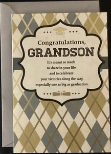 Graduation Card For Grandson Hallmark Greeting Card - Picture 1 of 4