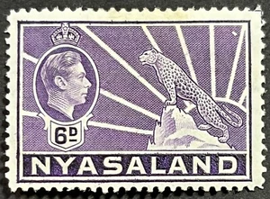 Nyasaland, King George VI with Leopard, Scott 60, Mint Lightly Hinged, F-VF - Picture 1 of 2