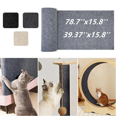 Cat Scratching Mat SelfAdhesive Trimmable Scratching Post Carpet Couch Protector - Image 1 of 4