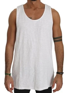 MINIMUM T-shirt Cotton White U-neck Sleeveless Underwear IT52/US42/XL RRP $100 - Picture 1 of 8
