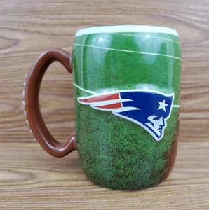 New England Patriots Coffee Mug Cup 3D Boelter Brands Football Pigskin Embossed - Picture 1 of 7