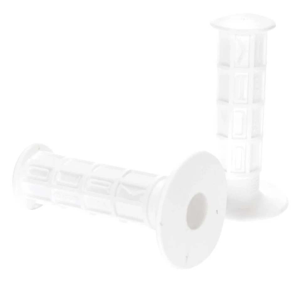 Oury BMX Waffle Grips White Classic Flanged 114mm Bicycle Bike Made in USA