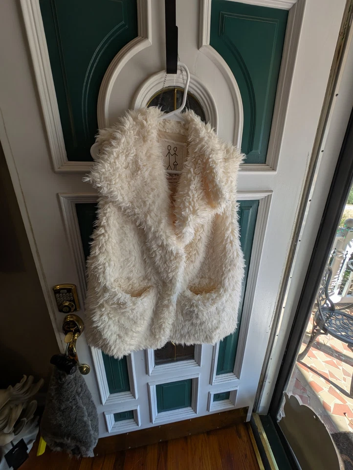 Chaleco de piel sintética JOHNNY WAS Pete & Greta Jelbe Sherpa marfil crema grande Foto 1 de 4