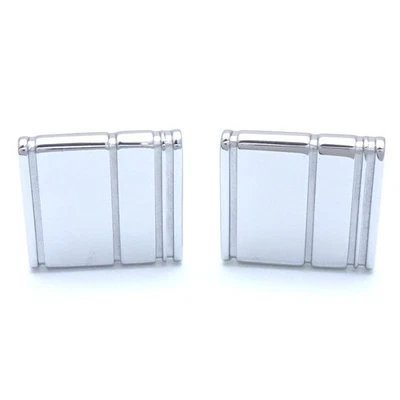 Gemelos Dunhill plateados cuadrados /293317 Foto 1 de 4