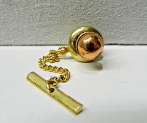 Vintage Gold tone Copper Tie Tack/Pin - Picture 1 of 2