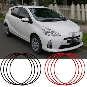 4Car Wheel Hub Rim Edge Protect Guard Tire Cover Aluminum For Toyota Prius Yaris - Picture 1 of 30