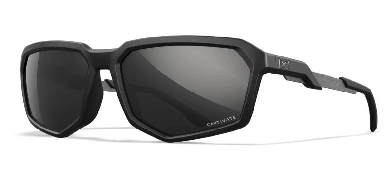 全新 Wiley X RECON 黑色金属镜框 带黑色镜面偏光镜片 — 第 1/1 张图片