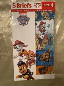 NWT Handcraft 5 Pack Paw Patrol Boys Briefs Cotton Multi Color Boys Size 4 - Picture 1 of 4