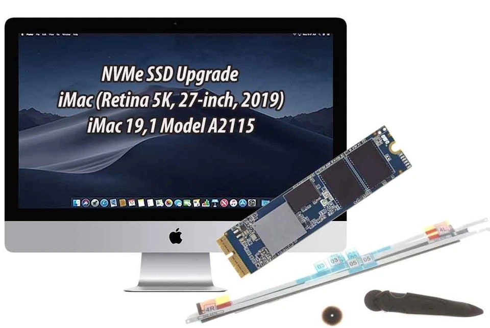 2TB NVMe SSD Upgrade Apple iMac A2115 Retina 5K 27 inch 2019 inkl. Tools - Bild 1 von 2