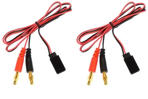 Apex RC Products Futaba Rx Plug - 4mm Banana Plug Charge Lead - 2 Pack #1420 - Picture 1 of 4