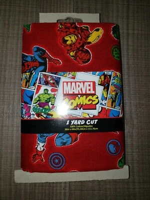 Tela 100 % algodón con licencia Marvel Heroes Fury 1 yarda 36 x44" Foto 1 de 2