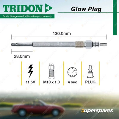 Tridon Glow Plug for Mercedes Benz C E M S Class W203 W211 W163 Viano Vito Mixto - image 1 of 2