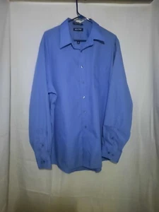 Puritan Men's Dress Shrit 17-17.5 36/37 Dark Blue long Sleeve Classic Fit - Picture 1 of 16