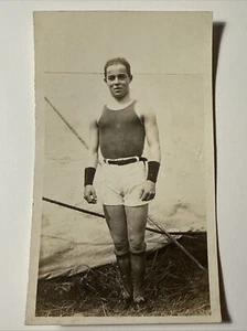 Vtg 1920s CIRCUS Performer TRAPEZE Acrobat Tent Costume Act Man Photo - Picture 1 of 10