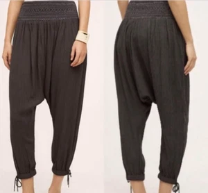 Anthropologie Womens Pants Harem Hei Hei Boho Pull On Stretch Waist XS Pockets - Picture 1 of 11