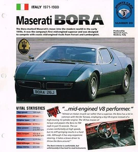 1972 / 1973 / 1974 MASERATI BORA IMP Brochure - Picture 1 of 2