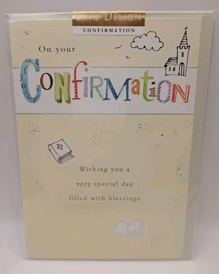 Confirmation Day Card Grandson Son Granddaughter Great Nephew Boys Relious New - Image 1 of 2