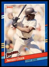 1991 Donruss Baseball Card Jerald Clark . San Diego Padres #74
