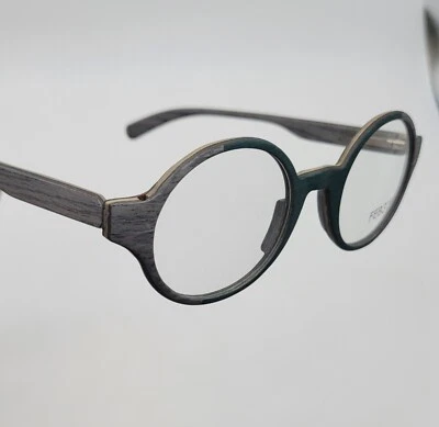 31 de febrero - Femi - 48-22 - Verde Gris - Gafas de madera de lujo - Italia - Venta al por menor $700 Foto 1 de 4