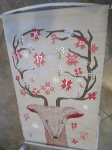 Pottery Barn Kids painted Christmas Reindeer face  Advent Calendar New no mono  - Picture 1 of 2