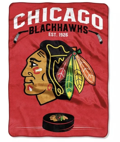 Chicago Blackhawks 60x80 Throw Blanket - Inspired Design [NEW] NHL Fleece Cover
