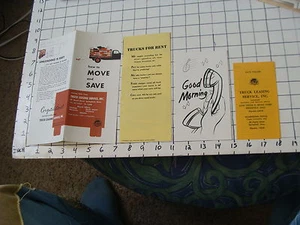 vintage Paper Ephemera:  how to MOVE and Save TRUCK LEASING SERVICES papers 1951 - Picture 1 of 1